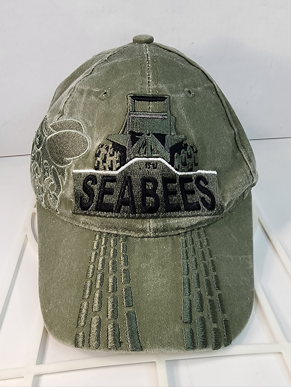 US Navy Seabees olive drab baseball cap  OD Green